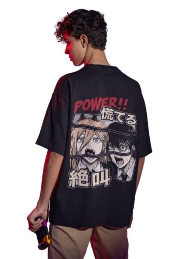 Polo de Chainsaw Man Oversize  - Eclipse