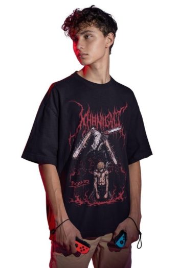 Polo de Chainsaw Man Oversize  - Eclipse