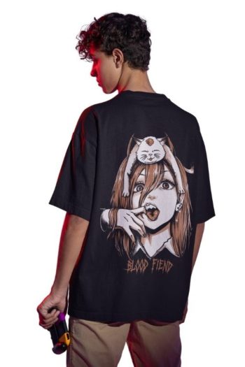 Polo de Chainsaw Man Oversize  - Eclipse